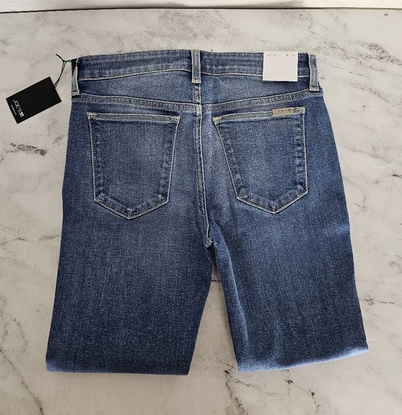 Joe's Jeans The Icon High Rise Skinny Blue Raw Hem Ankle Jeans 27 NWT - Picture 6 of 8